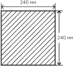 Квадрат нержавеющий  240 мм. 12Х18Н10Т горячекатаный , матовый