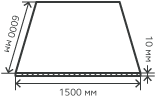 Лист нержавеющий  10х1500х6000 мм.  AISI 409 (08Х13) горячекатаный,  матовый